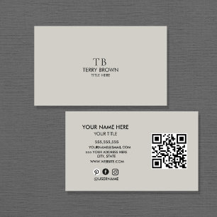 Modern Minimalist Business Card Sleek Profession