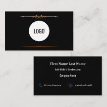 Modern Minimalist Business Card with Elegant White