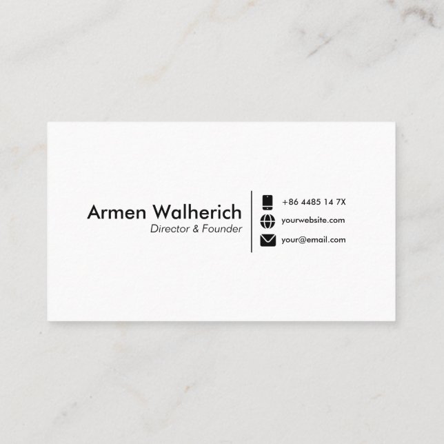 Modern Minimalist Business Cards Template (Back)