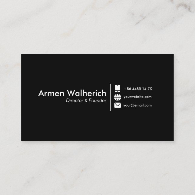 Modern Minimalist Business Cards Template (Back)