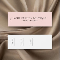 Modern Minimalist Business Clothing Label Hang Tag
