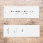 Modern Minimalist Business Clothing Label Hang Tag<br><div class="desc">Create your own custom clothing tags for your business. Personalise these hang tag labels with your brand details featuring minimalist modern design.</div>