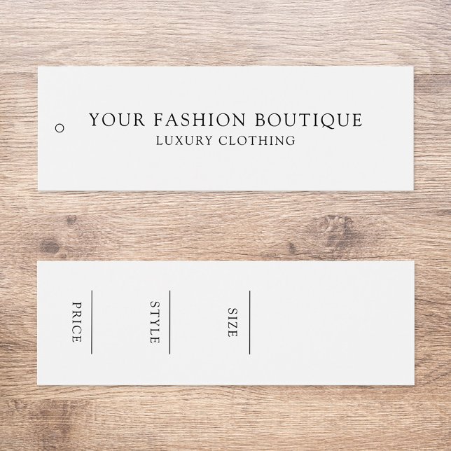Modern Minimalist Business Clothing Label Hang Tag (Creator Uploaded)
