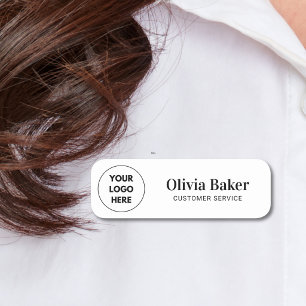 Modern Minimalist Business Logo Employee  Name Tag