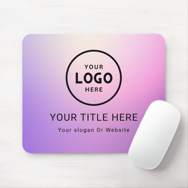 Modern Minimalist Business Logo Mouse Mat (With Mouse)