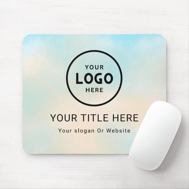 Modern Minimalist Business Logo Mouse Mat (With Mouse)
