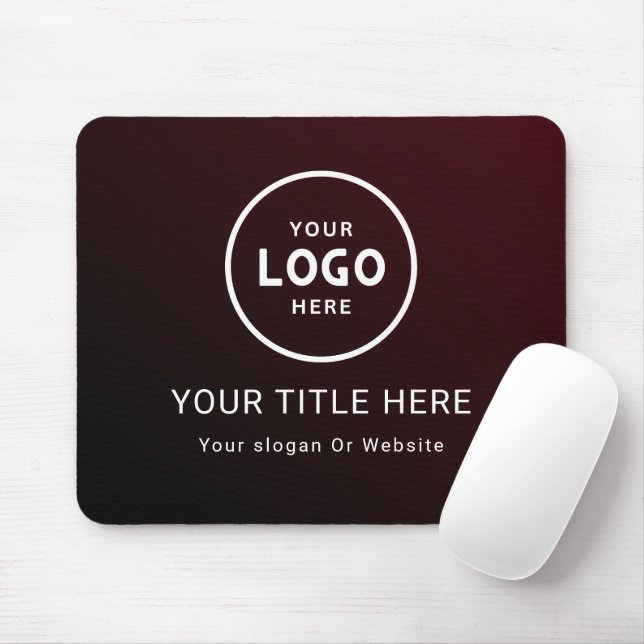 Modern Minimalist Business Logo Mouse Mat (With Mouse)
