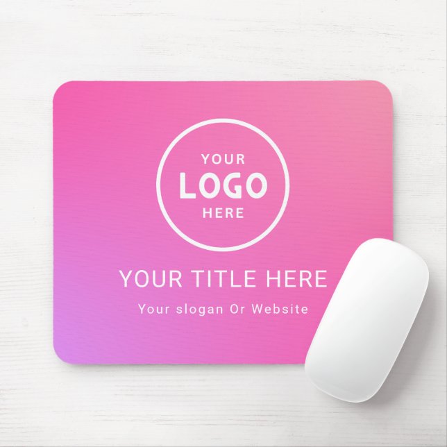 Modern Minimalist Business Logo Mouse Mat (With Mouse)