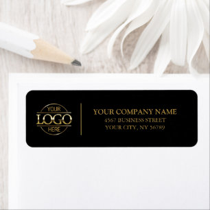 Modern Minimalist Business Logo Return Address