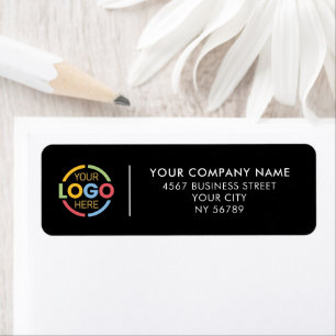 Modern Minimalist Business Logo Return Address