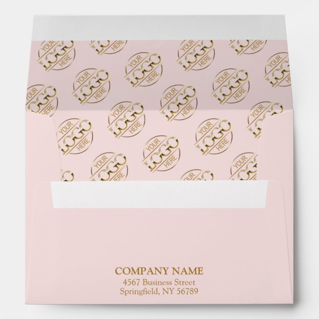 Modern Minimalist Business Logo Return Address Envelope (Back (Bottom))