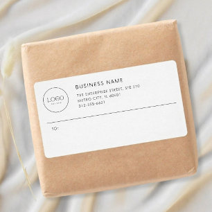 Modern Minimalist Business Logo Shipping Label