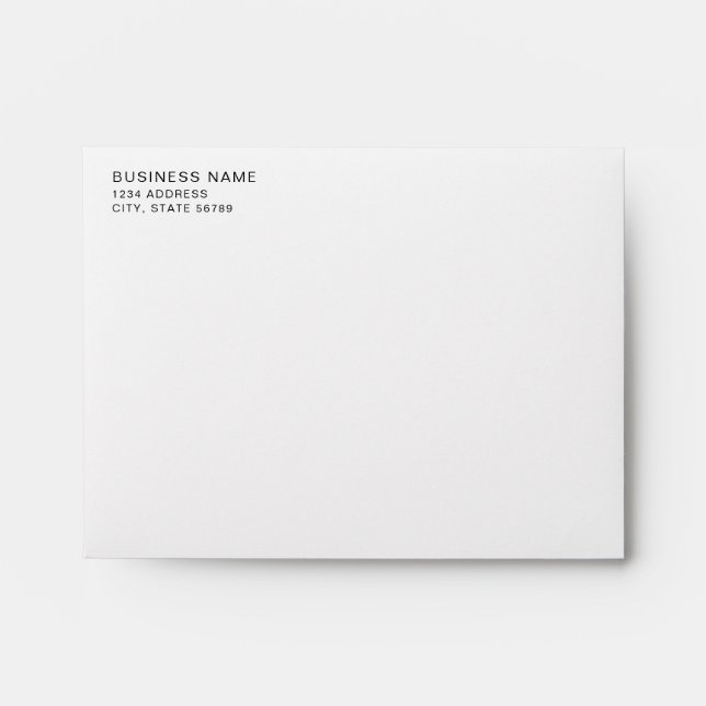 Modern Minimalist Business Professional Text Based Envelope (Front)