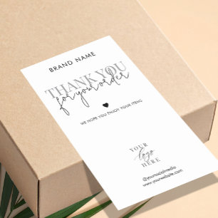 Modern Minimalist Business Thank You Box Seal