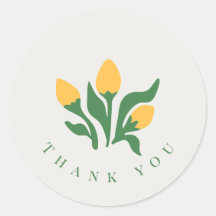 Modern Minimalist Business Thank You Custom Floral