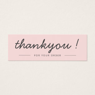Modern Minimalist Business Thank You Order Insert