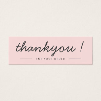 Modern Minimalist Business Thank You Order Insert