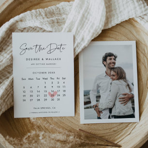 Modern Minimalist Calendar Save The Date