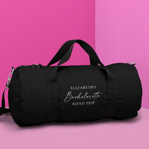 Modern Minimalist Calligraphy Bachelorette Duffle Bag