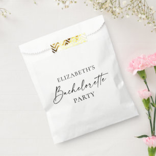 Modern Minimalist Calligraphy Bachelorette Party Favour Bags