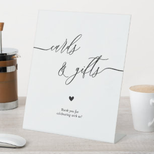 Modern Minimalist Calligraphy Cards & Gift  Pedestal Sign