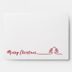 Modern minimalist calligraphy Merry Christmas Envelope