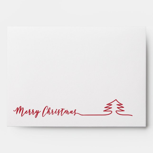 Modern minimalist calligraphy Merry Christmas Envelope (Front)