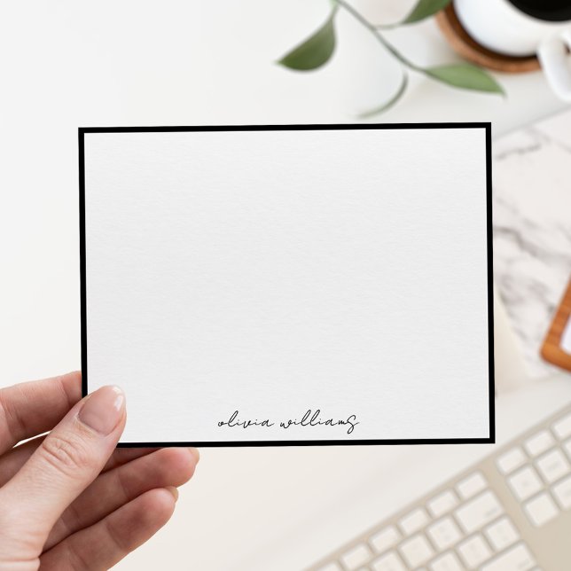 Modern Minimalist Calligraphy Monogram Card (Creator Uploaded)