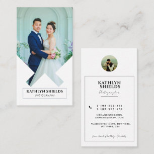 Modern Minimalist Calligraphy Photography Business Card