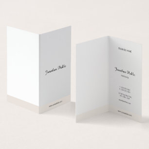 Modern Minimalist Calligraphy Script Simple Top Business Card