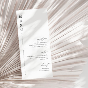 Modern & Minimalist  Calligraphy Wedding Flat Menu