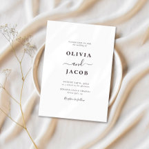 Modern Minimalist Calligraphy Wedding