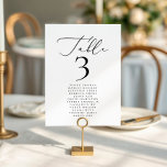 Modern Minimalist Calligraphy Wedding Names Table Number<br><div class="desc">Embrace timeless elegance with our Modern Minimalist Wedding collection at Zazzle. Discover sleek designs and clean lines that bring a touch of sophistication to your special day. From chic invitations to stylish decor, our curated selection ensures your wedding reflects your contemporary style effortlessly. Let simplicity speak volumes on your big...</div>