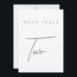 Modern Minimalist Calligraphy Wedding Table Number<br><div class="desc">Design features an handwritten font and modern minimalist design. Designed to coordinate with for the «ESSENTIALS» Wedding Invitation Collection. To change details,  click «Personalise». View the collection link on this page to see all of the matching items in this beautiful design or see the collection here: https://bit.ly/3iNzQAD</div>