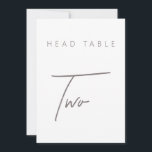 Modern Minimalist Calligraphy Wedding Table Number<br><div class="desc">Design features an handwritten font and modern minimalist design. Designed to coordinate with for the «ESSENTIALS» Wedding Invitation Collection. To change details,  click «Personalise». View the collection link on this page to see all of the matching items in this beautiful design or see the collection here: https://bit.ly/3iNzQAD</div>