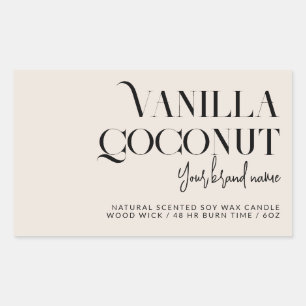 Modern minimalist candle branding label