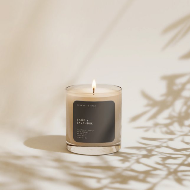 Modern Minimalist Candle Cosmetic Square Sticker (Creator Uploaded)