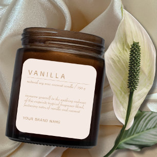 Modern minimalist candle cosmetics product label