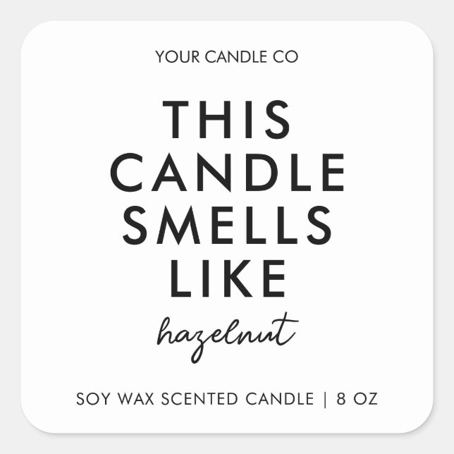 Modern Minimalist Candle Label (Front)