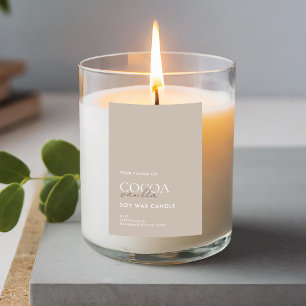 Modern Minimalist Candle Label