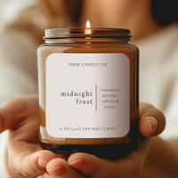 Modern Minimalist Candle Packaging Label Beige