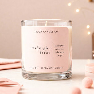 Modern Minimalist Candle Packaging Label Pink