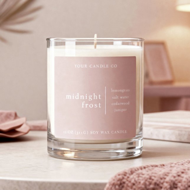 Modern Minimalist Candle Packaging Label Rose (Creator Uploaded)