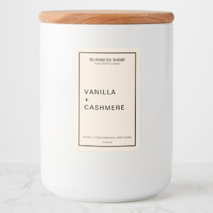Modern Minimalist Candle Product Label