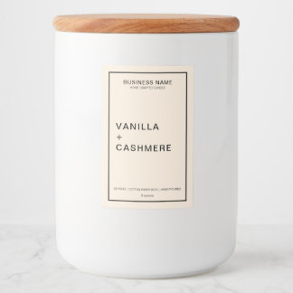 Modern Minimalist Candle Product Label