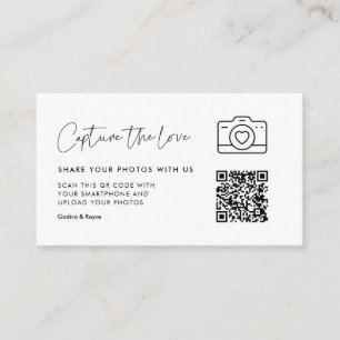 Modern Minimalist Capture the love Enclosure Card