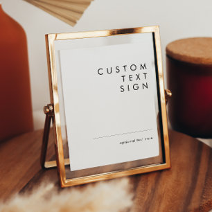 Modern Minimalist Cards and Gifts Custom Sign