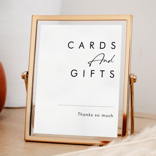 Modern Minimalist Cards and Gifts Sign (Creator Uploaded)