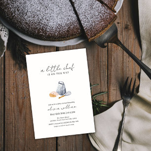 Modern Minimalist Chef Kitchen Baby Shower Invitation