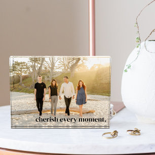 Modern Minimalist Cherish Memory Custom Photo Block